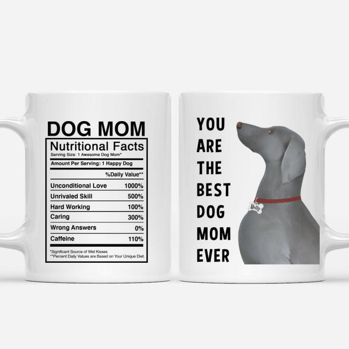 Personalized Weimaraner Mug - You Are The Best Dog Mom (Dog Dad) Ever