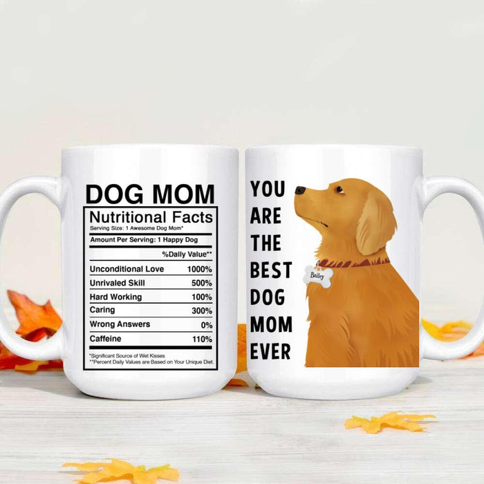 Personalized Golden Retriever Mug - You Are The Best Dog Mom (Dog Dad) Ever