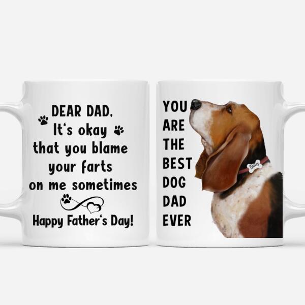 Personalized Basset Hound Mug - Happy Father's Day To The Best Dog Dad