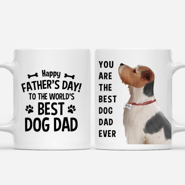 Personalized Jack Russell Mug - Happy Father's Day To The Best Dog Dad