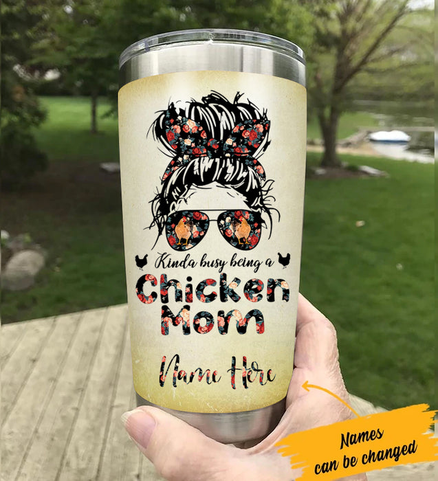 Personalized Chicken Mom Tumbler