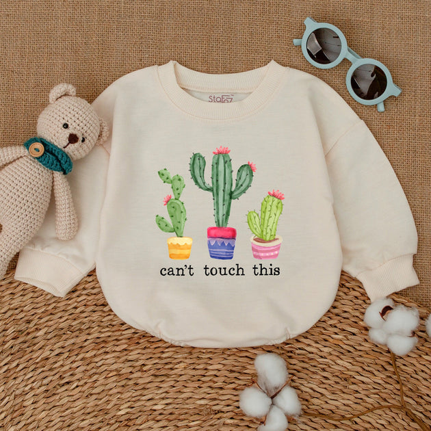 Cactus Can't Touch This Baby Romper, Cactus Baby Bodysuit, Hipster Baby Clothes, Funny Baby Outfit, Baby Announcement, Baby Shower GiftOOsZexqpDW