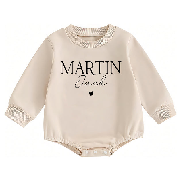 Custom Name Baby Romper, Personalized Baby Bodysuit, Baby Shower Gifts, Custom Name Long Sleeve Baby Romper Sweater, Baby Announcement Gifts, Sweater Bubble Bodysuit For Newborn, New Mom GiftsDKqdyoKvFx