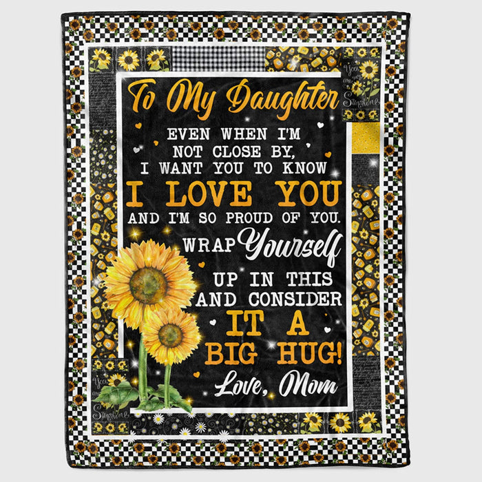 Personalized To My Daughter Fleece Blanket For Daughter From Mom You Are My Sunshine Great Customized Blanket For Birthday Christmas Thanksgiving Graduation Wedding