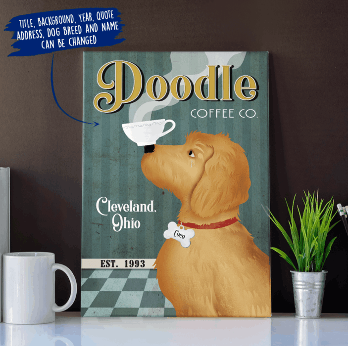 Personalized Doodle Drink Custom CANPO15/35 Deluxe Portrait Canvas 1.5in Frame