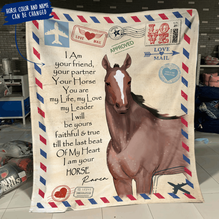 Personalized Horse Custom Fleece Blanket - I am Your Friend, Your Partner ...