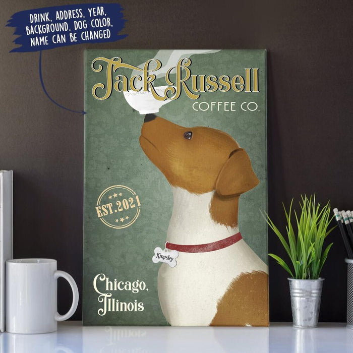 Personalized Jack Russell Drink Custom CANPO15/30 Deluxe Portrait Canvas 1.5in Frame