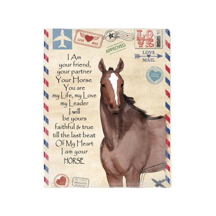 Personalized Horse Custom Fleece Blanket - I am Your Friend, Your Partner ...