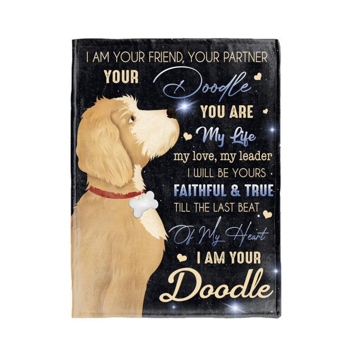 Personalized Doodle Custom Fleece Blanket 3 sizes: [30x40in] - [50x60in] - [60x80in] - I am Your Friend, Your Partner ...