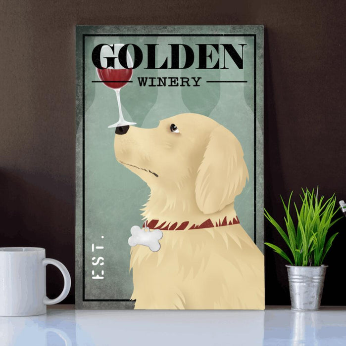Personalized Golden Retriever Drink Custom CANPO15/30 Deluxe Portrait Canvas 1.5in Frame Ver 2