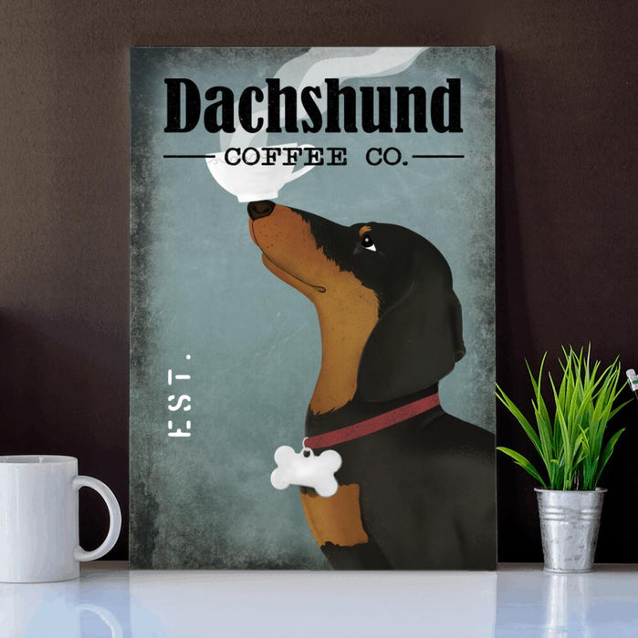 Personalized Dachshund Drink Custom CANPO15/30 Deluxe Portrait Canvas 1.5in Frame Ver 2