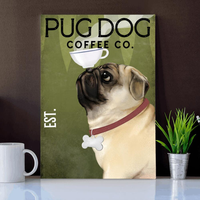 Personalized Pug Drink Custom CANPO15/30 Deluxe Portrait Canvas 1.5in Frame Ver 2