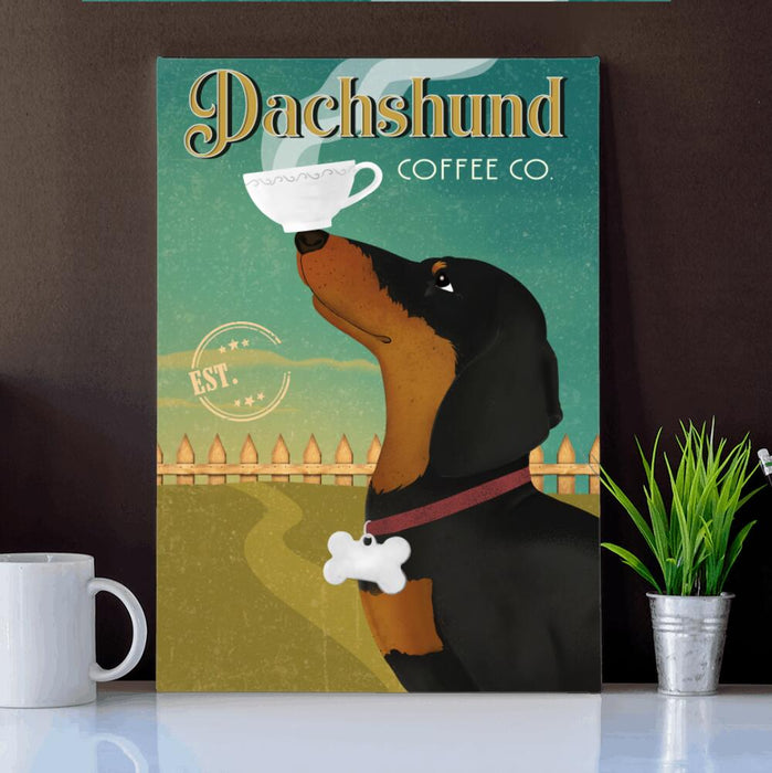 Personalized Dachshund Drink Custom CANPO15/30 Deluxe Portrait Canvas 1.5in Frame Ver 1