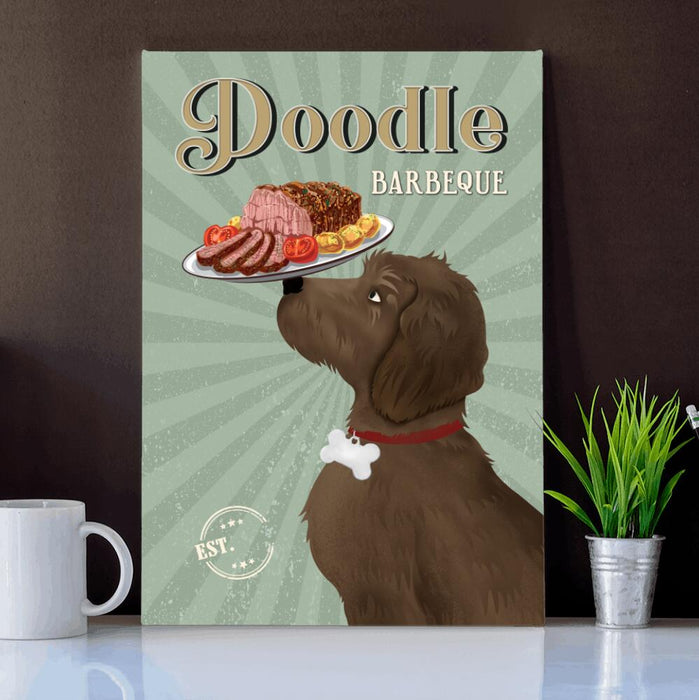 Personalized Doodle Food Custom CANPO15/30 Deluxe Portrait Canvas 1.5in Frame
