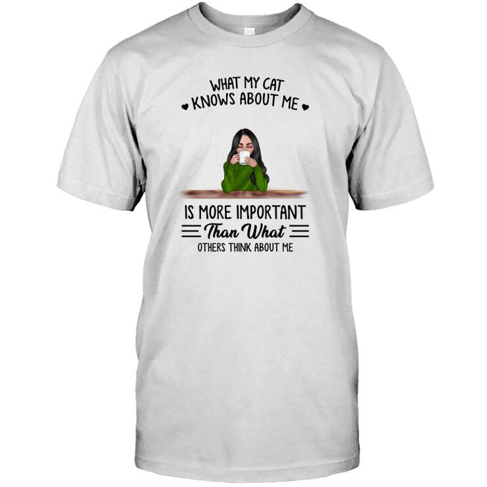 Personalized Cat Custom Longtee - What My Cats Knows About Me Is More Important Than What Others Think About Me