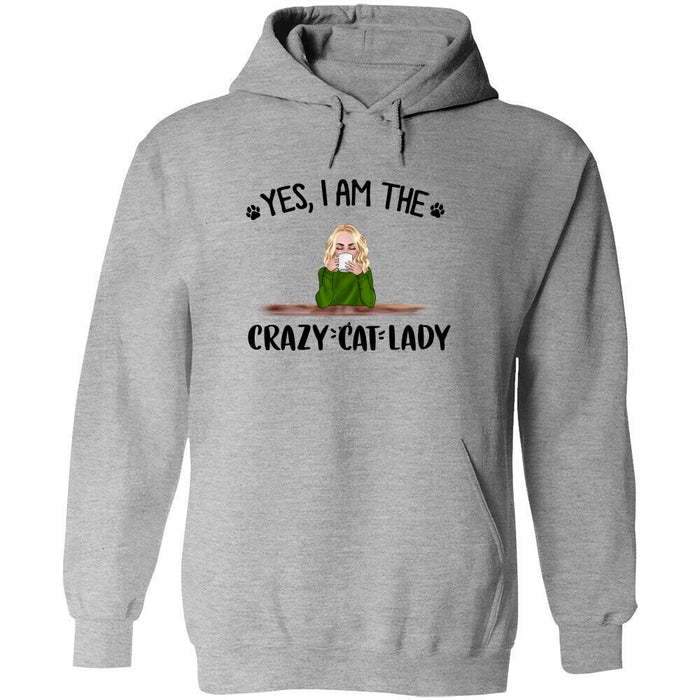 Personalized Cat Custom Longtee - Yes I Am The Crazy Cat Lady