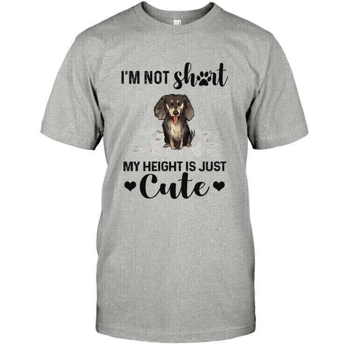 Personalized Dachshund Custom Longtee - I'm Not Short, My Height Is Just Cute