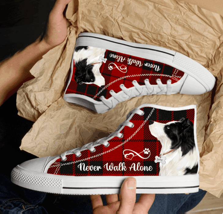 Personalize Border Collie Shoes - You Never Walk Alone