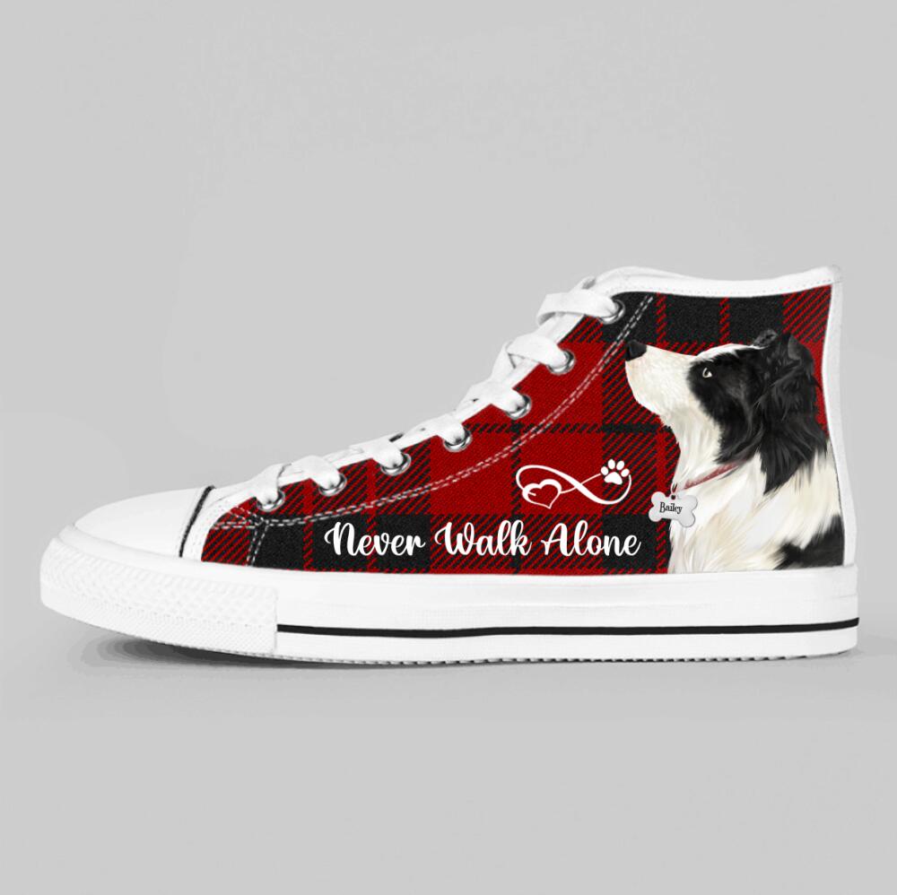 Personalize Border Collie Shoes You Never Walk Alone