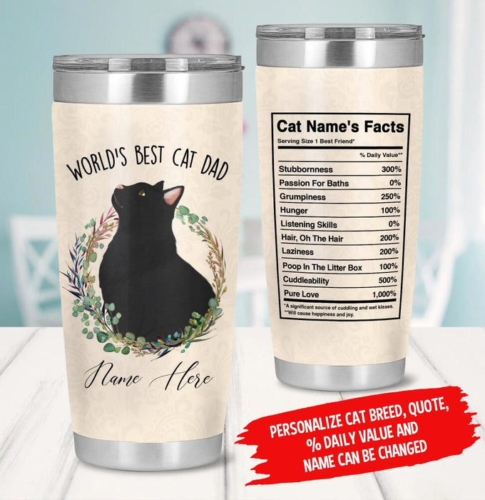 Personalized Cat Custom Tumbler - Cat Dad ( Cat Mom) Facts
