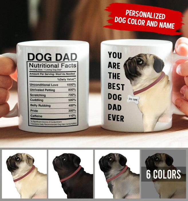 Personalized Pug Mug - You Are The Best Dog Mom (Dog Dad) Ever