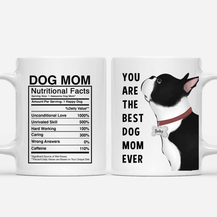 Personalized Boston Mug - You Are The Best Dog Mom (Dog Dad) Ever