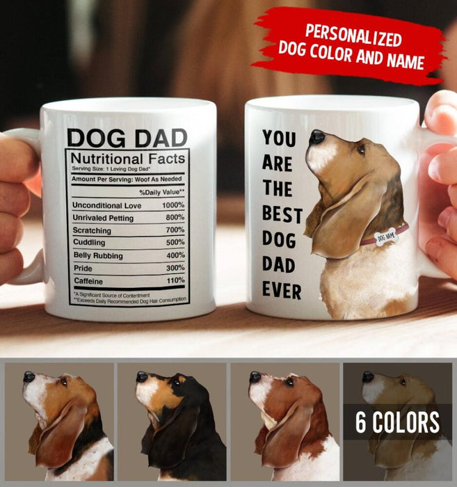 Personalized Basset Hound Mug - You Are The Best Dog Mom (Dog Dad) Ever
