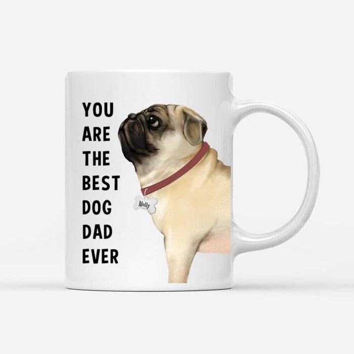 Personalized Pug Mug - Happy Father's Day To The Best Dog Dad