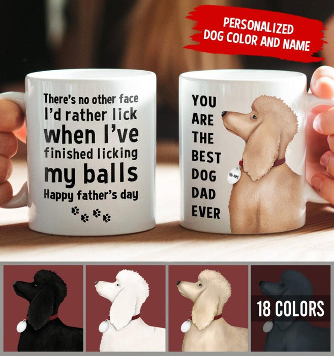 Personalized Poodle Mug - Happy Father's Day To The Best Dog Dad