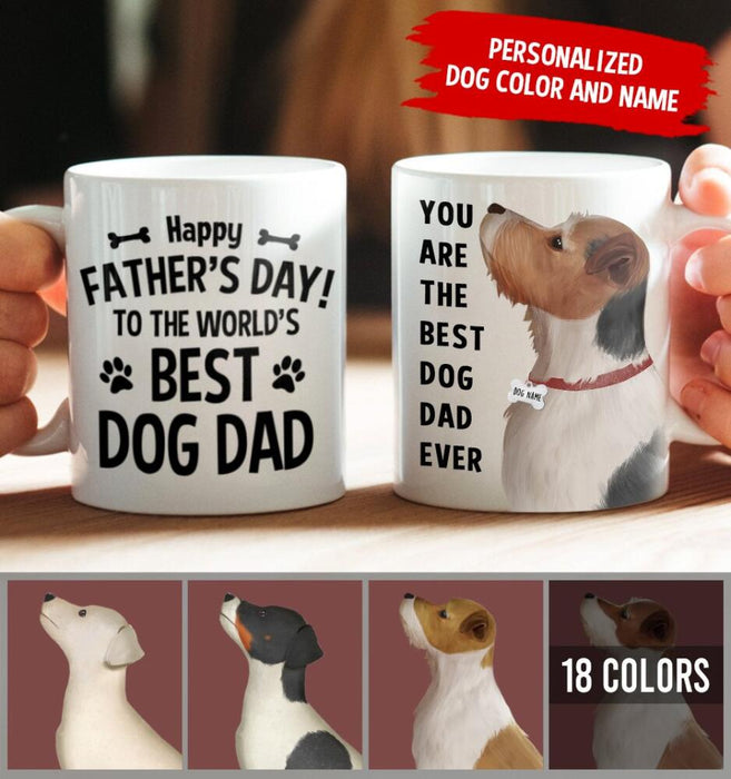 Personalized Jack Russell Mug - Happy Father's Day To The Best Dog Dad