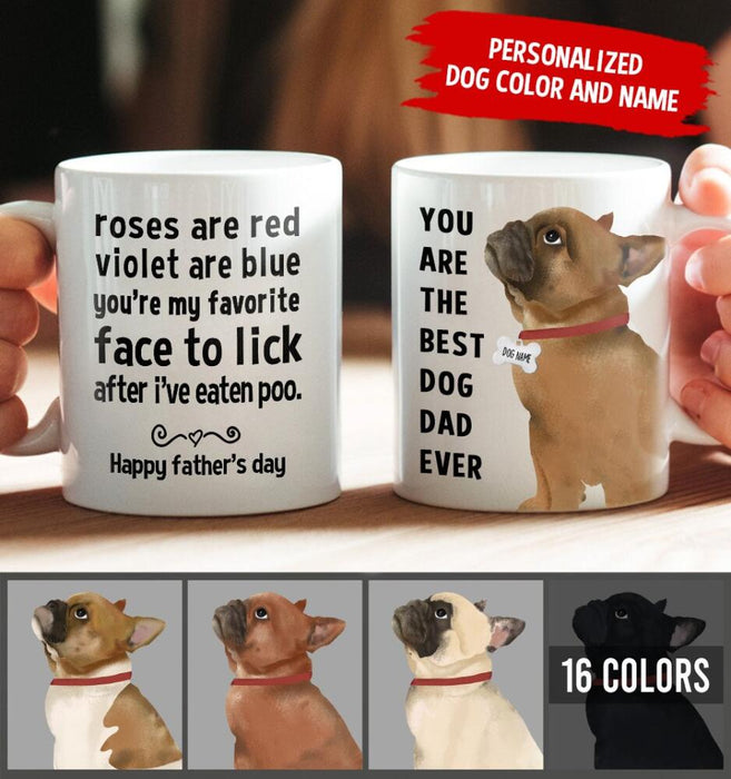 Personalized French Bulldog Mug - Happy Father's Day To The Best Dog Dad