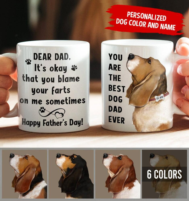 Personalized Basset Hound Mug - Happy Father's Day To The Best Dog Dad