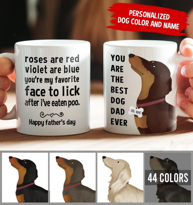 Personalized Dachshund Mug - Happy Father's Day To The Best Dog Dad