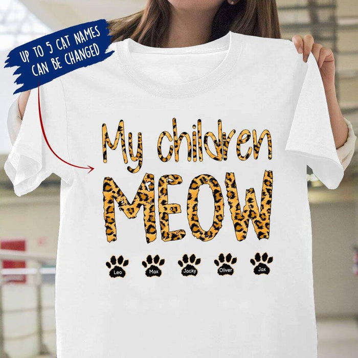 Personalized Cat Custom Shirt - My Children Meow