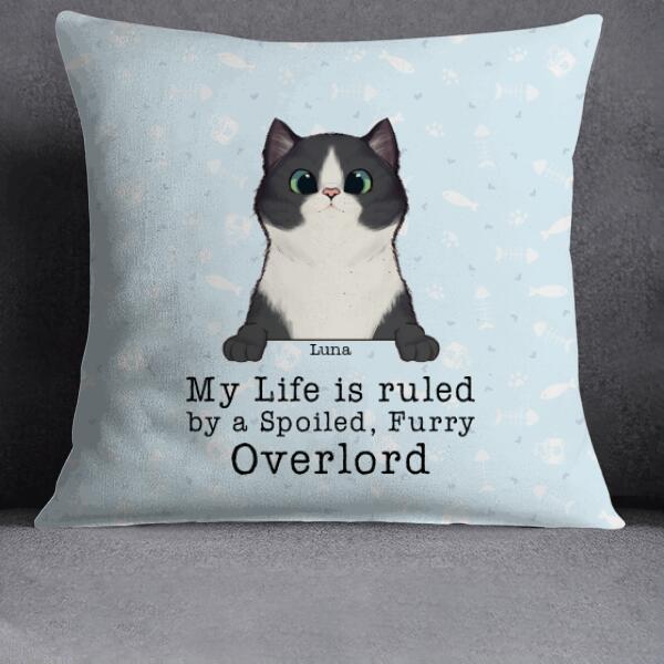 Personalized Fantasy Cat Custom Pillow - My Life Is Ruled By A Tiny Furry Overlord