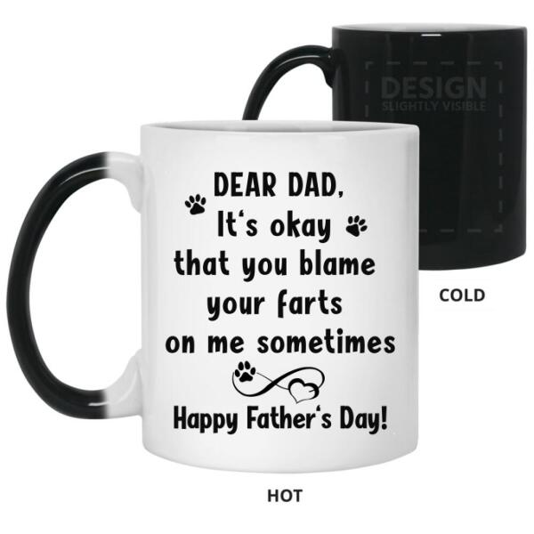 Personalized Shetland Sheepdog Color Changing Mug - Happy Father's Day To The Best Dog Dad