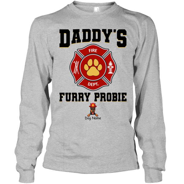 Personalized Dog Firefighter Custom Shirt - Daddy's Furry Probie