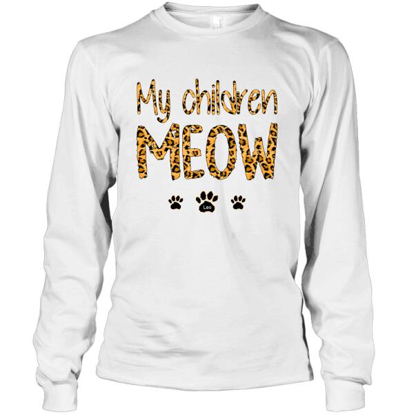 Personalized Cat Custom Shirt - My Children Meow
