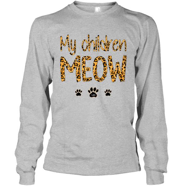 Personalized Cat Custom Shirt - My Children Meow