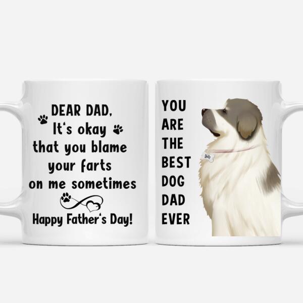 Personalized Great Pyrenees Mug - Happy Father's Day To The Best Dog Dad