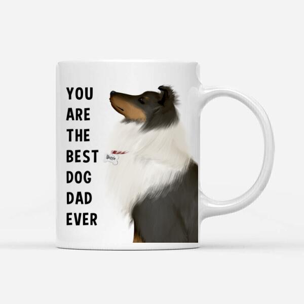 Personalized Shetland Sheepdog Mug - Happy Father's Day To The Best Dog Dad
