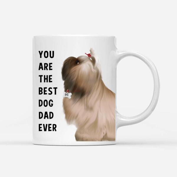 Personalized Shih Tzu Mug - Happy Father's Day To The Best Dog Dad