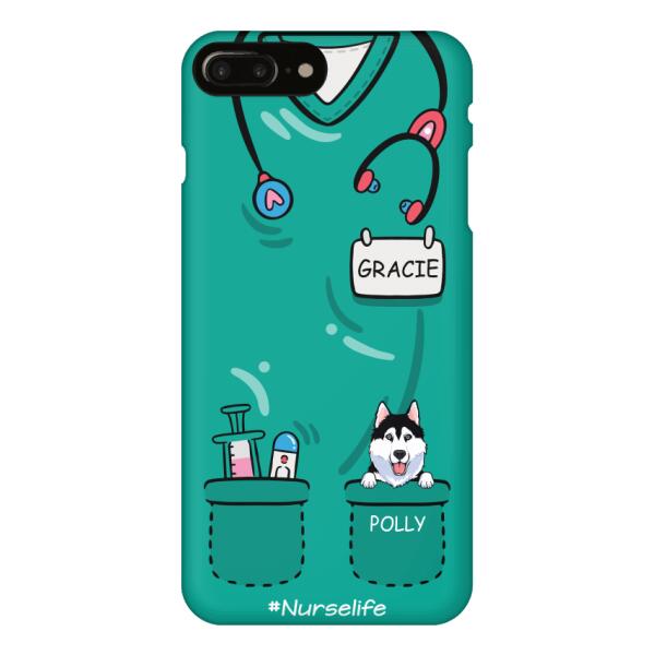 Personalized Nurse And Dog Custom Phone Case Ver 2