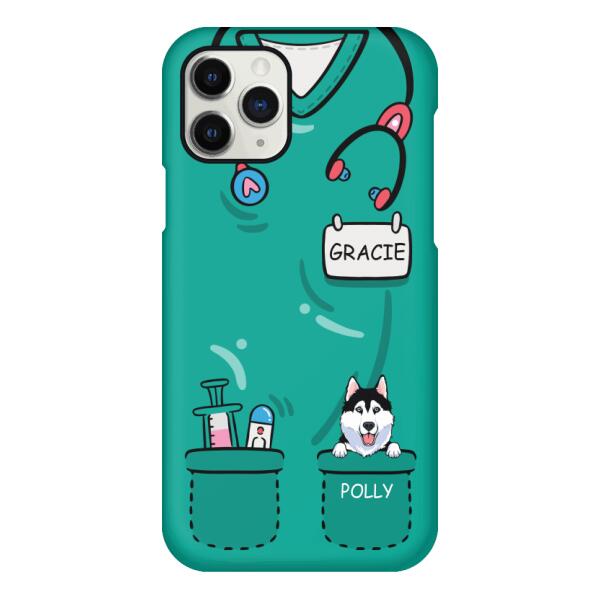 Personalized Nurse And Dog Custom Phone Case