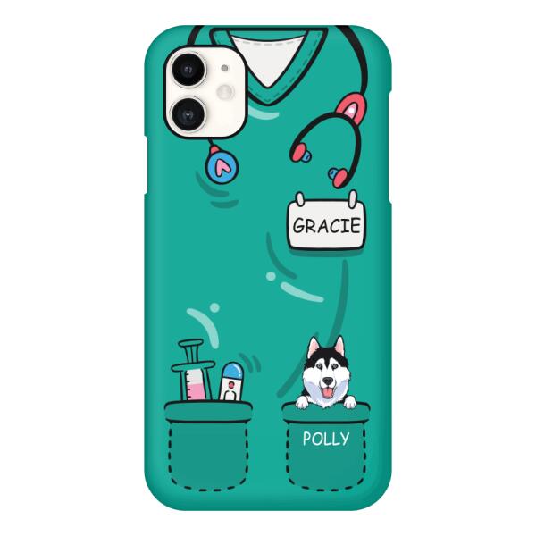 Personalized Nurse And Dog Custom Phone Case