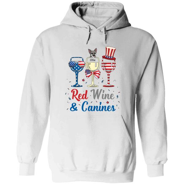 Personalized Dog Custom Shirt - Red Wine & Canines