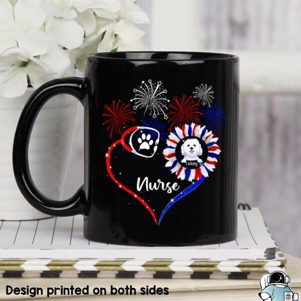 Personalized Nurse And Dog Custom Mug