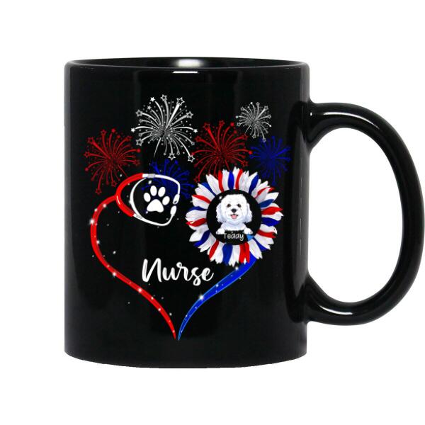 Personalized Nurse And Dog Custom Mug