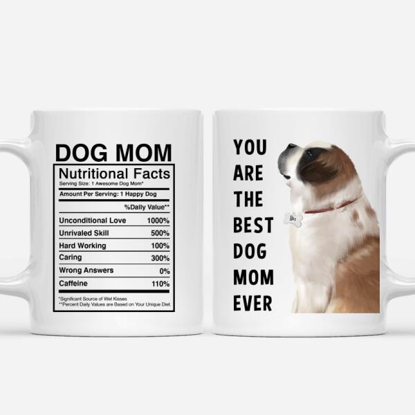 Personalized Saint Bernard Mug - You Are The Best Dog Mom (Dog Dad) Ever
