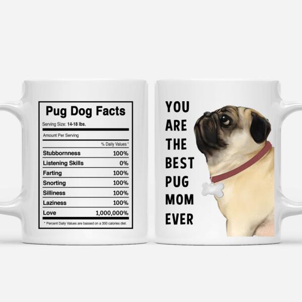 Personalized Pug Mug - Best Mom Best Dad Option
